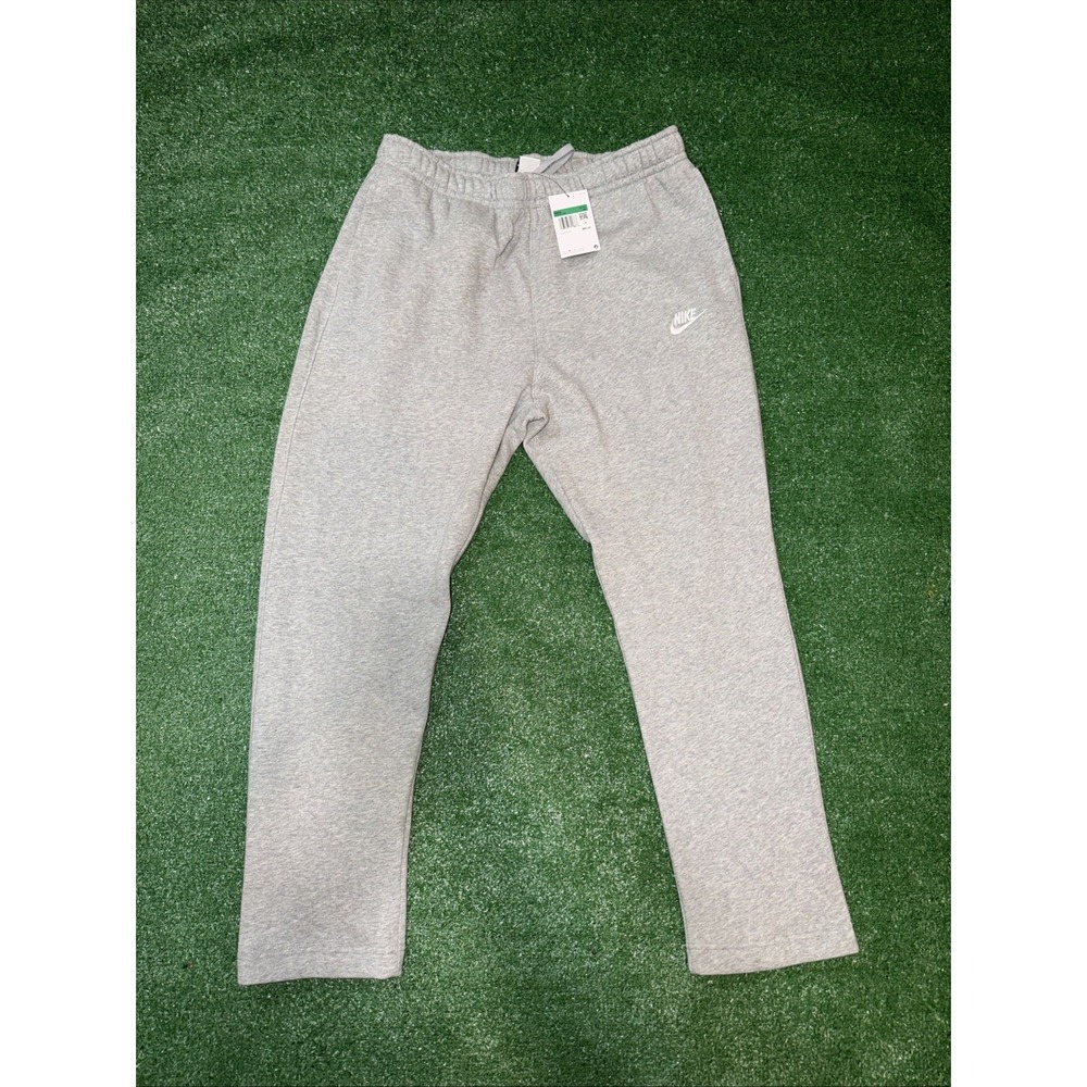Nike Sportswear Club Fleece Open Hem Sweatpants Grey Mens BV2707-063 New SIZE XL